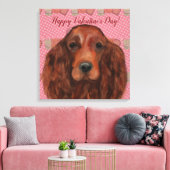 Irish Red Setter Canvas Afdruk (Insitu (Woonkamer))
