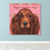 Irish Red Setter Canvas Afdruk (Insitu (Houten vloer))