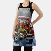 Irish Red Setter Christmas Red Truck Holiday Schort (Insitu)