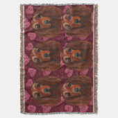 Irish Red Setter Deken (Voorkant Verticaal)