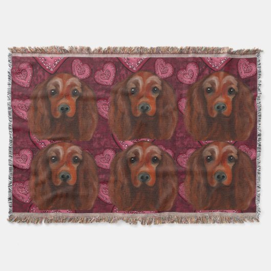 Irish Red Setter Deken (Voorkant)