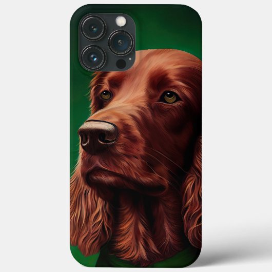 Irish Red Setter Dog in St. Patrick's Day Dress Case-Mate iPhone Case (Achterkant)