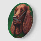 Irish Red Setter Dog in St. Patrick's Day Dress Grote Klok (Hoek)