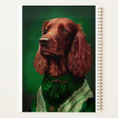 Irish Red Setter Dog in St. Patrick's Day Dress Planner (Achterkant)