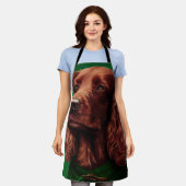Irish Red Setter Dog in St. Patrick's Day Dress Schort (Gedragen)