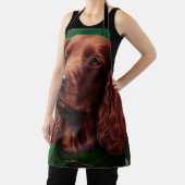 Irish Red Setter Dog in St. Patrick's Day Dress Schort (Insitu)