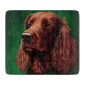 Irish Red Setter Dog in St. Patrick's Day Dress Snijplank (Voorkant)