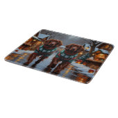 Irish Red Setter Dogs Christmas Snow Holiday Snijplank (Hoek)