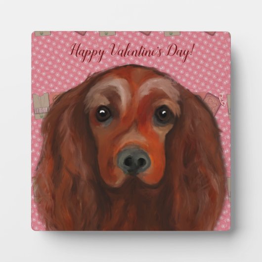 Irish Red Setter Fotoplaat (Voorkant)