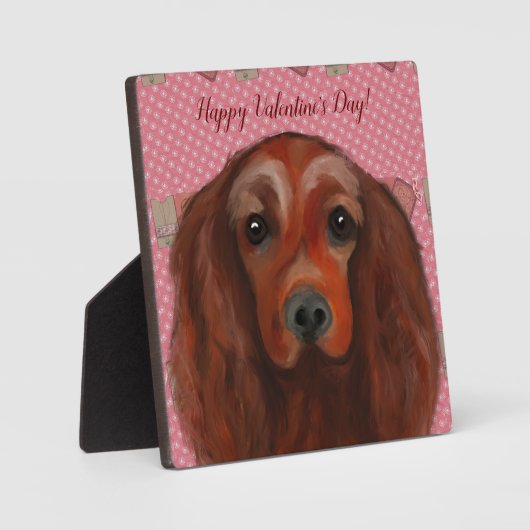 Irish Red Setter Fotoplaat (Voorkant)