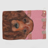 Irish Red Setter Golfhanddoek (Horizontaal)