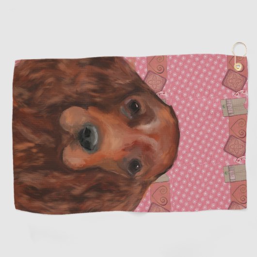 Irish Red Setter Golfhanddoek (Horizontaal)