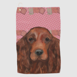 Irish Red Setter Golfhanddoek