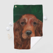 Irish Red Setter Golfhanddoek (Insitu)