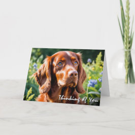 Irish Red Setter Hondenliefhebber denkt aan jou Kaart
