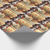 Irish Red Setter in Autumn verlaat Thanksgiving Cadeaupapier (Hoek)