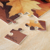 Irish Red Setter in Autumn verlaat Thanksgiving Legpuzzel (Zijkant)