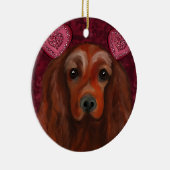 Irish Red Setter Keramisch Ornament (Rechts)