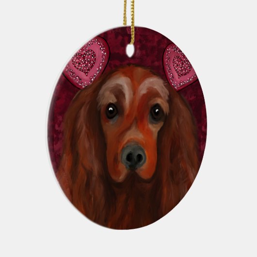 Irish Red Setter Keramisch Ornament (Rechts)