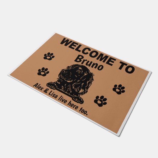 Irish Red Setter Personalized Door Mat Doormat  (Schuin)
