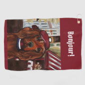 Irish Red Setter    Postcard Golfhanddoek (Horizontaal)