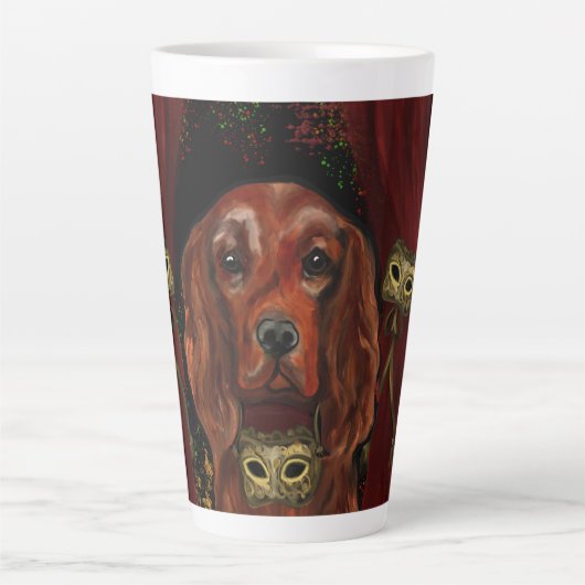 Irish Red Setter    Postcard Latte Mok (Voorkant)