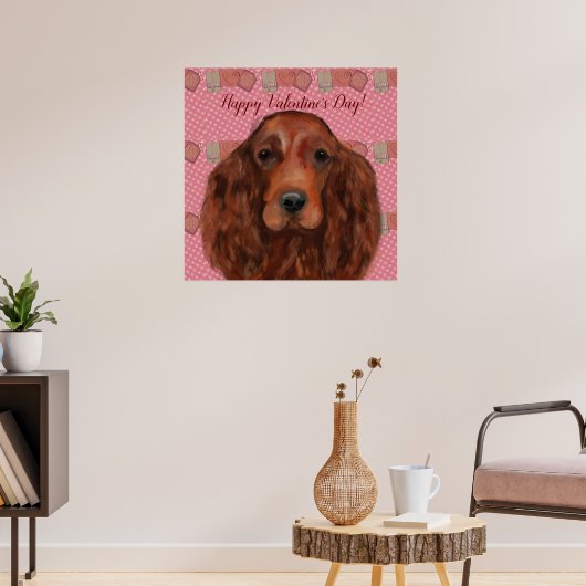 Irish Red Setter Poster (Woonkamer 3)