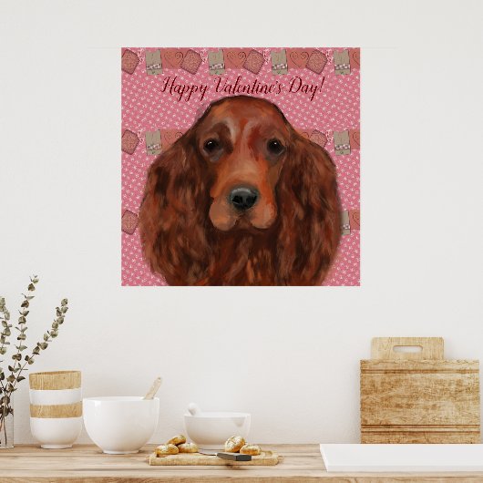 Irish Red Setter Poster (Keuken)
