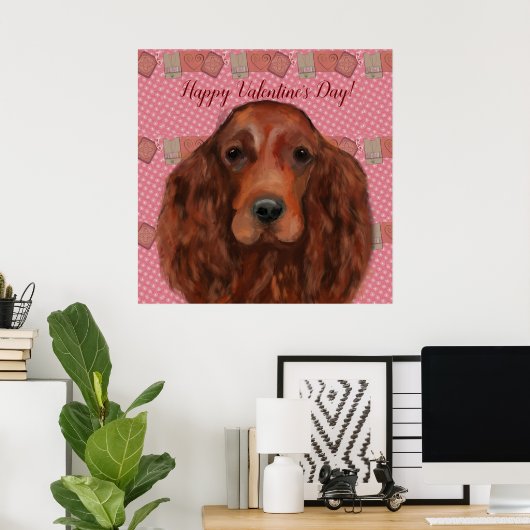 Irish Red Setter Poster (Thuiskantoor)