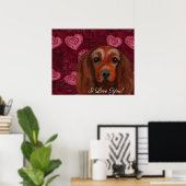 Irish Red Setter Poster (Thuiskantoor)