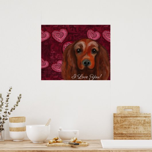 Irish Red Setter Poster (Keuken)