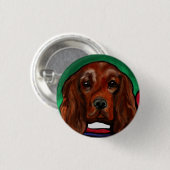 Irish Red Setter Ronde Button 3,2 Cm (Voorkant /achterkant)