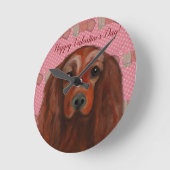 Irish Red Setter Ronde Klok (Hoek)
