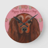 Irish Red Setter Ronde Klok (Voorkant)
