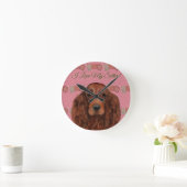 Irish Red Setter Ronde Klok (Huis)