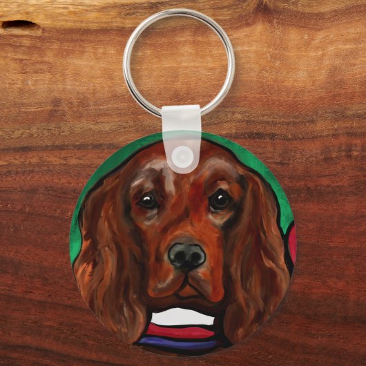 Irish Red Setter Sleutelhanger (Voorkant)