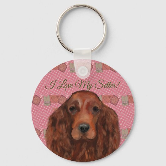 Irish Red Setter Sleutelhanger (Voorkant)