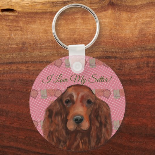 Irish Red Setter Sleutelhanger (Voorkant)