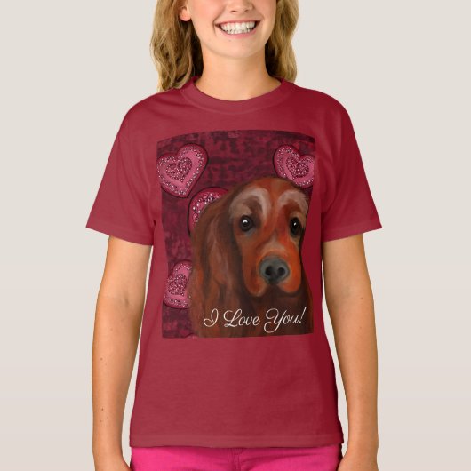 Irish Red Setter T-shirt (Voorkant)