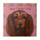 Irish Red Setter Tegeltje (Voorkant)