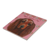 Irish Red Setter Tegeltje (Zijkant)