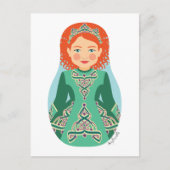 Irish Redhead Dancer Matryoshka Briefkaart (Voorkant)
