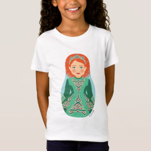 Irish Redhead Matryoshka Girls' T-Shirt