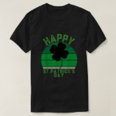 Irish Retro Sunset Shamrock Happy St Patricks Day T-shirt (Design voorkant)