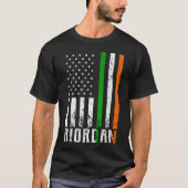 Irish RIORDAN Family American Flag Ireland Vlag T-shirt (Voorkant)