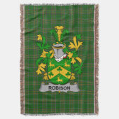 Irish Robison of Robinson wapenschild voor de fami Deken (Voorkant Verticaal)