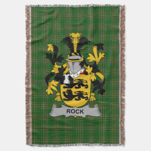 Irish Rock Coat of Arms Family Crest Ierland Deken