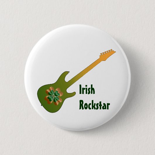Irish Rock Star Badge Ronde Button 5,7 Cm (Voorkant)