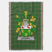 Irish Rooney of O_Rooney Wapen van de familie zorg Deken (Voorkant Verticaal)