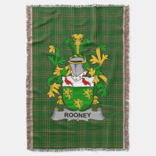 Irish Rooney of O_Rooney Wapen van de familie zorg Deken